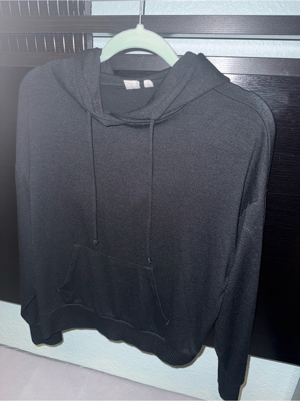 Gap women’s  Black Hooded Pullover Sweatshirt Sz S